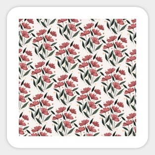 Cute floral bouquet pattern - neutral palette Sticker